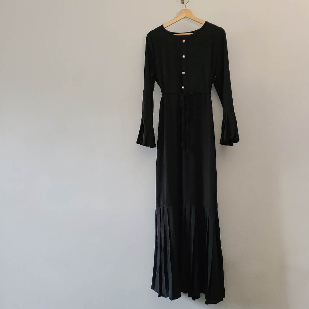 Romantic flowy black dress, Tall